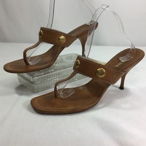 Prada Brown Thong Sandals Heels